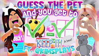 guess the pet and you get to keep it w/@KimsplayzYT 🌈✨🫶🏻🌴 *CHAOTIC* |AdoptMe