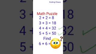 Math Puzzle | Interesting puzzle | Brain Booster puzzles | #shorts #mathshorts #mathpuzzles