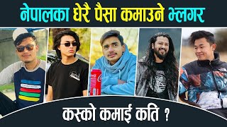 Top 20 Highest Earning Vlogger of Nepal | Income?,Pridev,Mrb Vlogs,Rajkumar Thapa,Sisan,Anil,Ratan