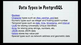 PostgreSQL Data Types