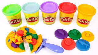 PIZZA de Play Doh de ARCOIRIS 🍕🌈 Manualidades para niños
