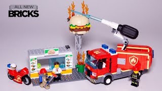 Lego City 60214 Burger Bar Fire Rescue Speed Build