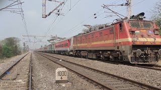 Deadly WAP 4 Red Monster, Train No - 15629, Tambaram - Guwahati, Nagaon S.F Express Skips NAD Curve.