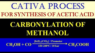 Cativa Process | Carbonylation of Methanol | Synthesis of Acetic Acid | CSIR-NET