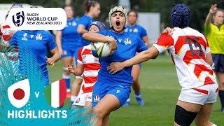Italy and Japan battle it out in a close game in Auckland | RWC2021 Highlights