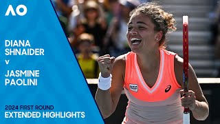 Diana Shnaider v Jasmine Paolini Extended Highlights | Australian Open 2024 First Round