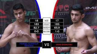 ArmFC 12 MMA MEHRAD AZARIPOUR ESFAHANI vs VAHE BADALYAN HD