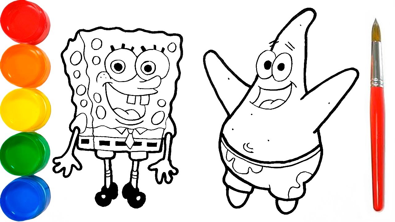 Como Dibujar Y Colorear A Bob Esponja Y A Su Amigo Patricio - Dibujos ...