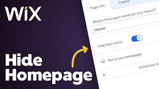 How to Hide Homepage from Navigation Menu on Wix