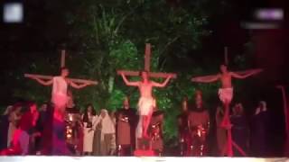 Man starts scuffle during Easter show TO SAVE JESUS from the cross . (S_Fenks)