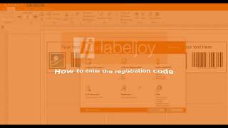 Labeljoy 6 - How to enter the registration code