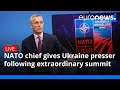 NATO chief gives Ukraine presser following extraordinary summit