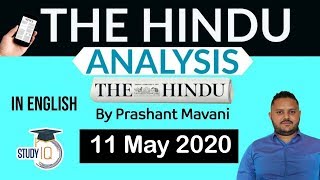 English 11 May 2020 - The Hindu Editorial News Paper Analysis [UPSC/SSC/IBPS] Current Affairs