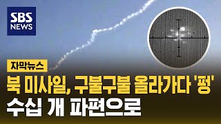 북 미사일, 구불구불 올라가다 '펑'…수십 개 파편으로 (자막뉴스) / SBS