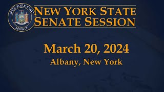 New York State Senate Session - 03/20/2024