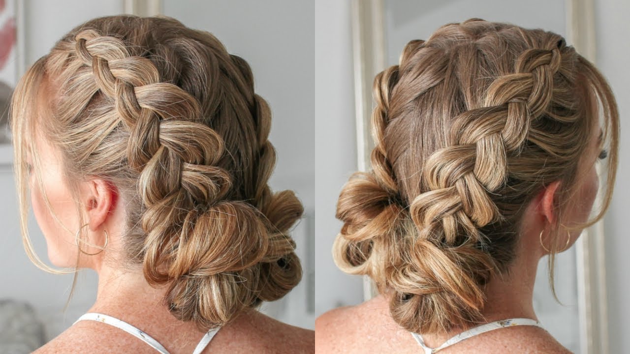 Double Waterfall Braid High Bun Missy Sue
