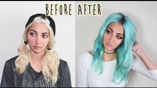 Blonde to Pastel Blue Transformation ∆ Brittany Balyn