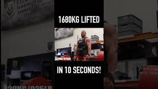 1680KG LIFTED IN 10 SECONDS ~ HUMAN FORKLIFT 😳