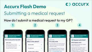 Patient Flash Demo: How to submit a medical request in Patient Triage | Accurx Desktop