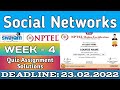 Social Networks | NPTEL | Week4 | Assignment 4 Solution | Jan 2022