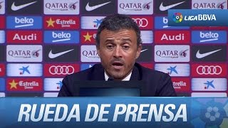 Rueda de prensa de Luis Enrique tras el FC Barcelona (4-1) UD Levante