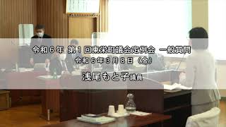 【令和6年 第1回東栄町議会定例会 一般質問】浅尾もと子 議員