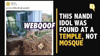 Fact-check | Nandi Idol Found While Digging a Mosque? No, That's a Temple! | The Quint