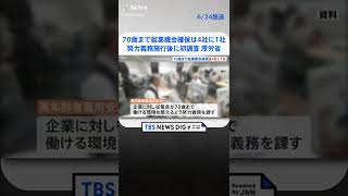 70歳まで就業機会確保の企業は4社に1社 努力義務施行後に初調査 厚労省 #shorts  | TBS NEWS DIG