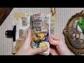 asmr journal with me 🔖 using stickers in journals 手帳デコ コラージュ 裝飾復古手帳 journal journaling vintage