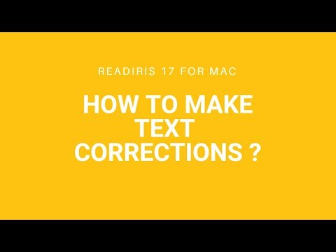 Readiris 17 Mac: Text correction Readiris 17 Mac: Text correction