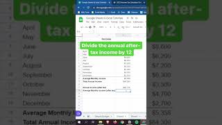 How to calculate after tax monthly income