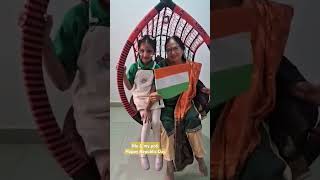 Happy Republic Day #me and my poti #hand made flag #made my poti @Bhakti Tarang