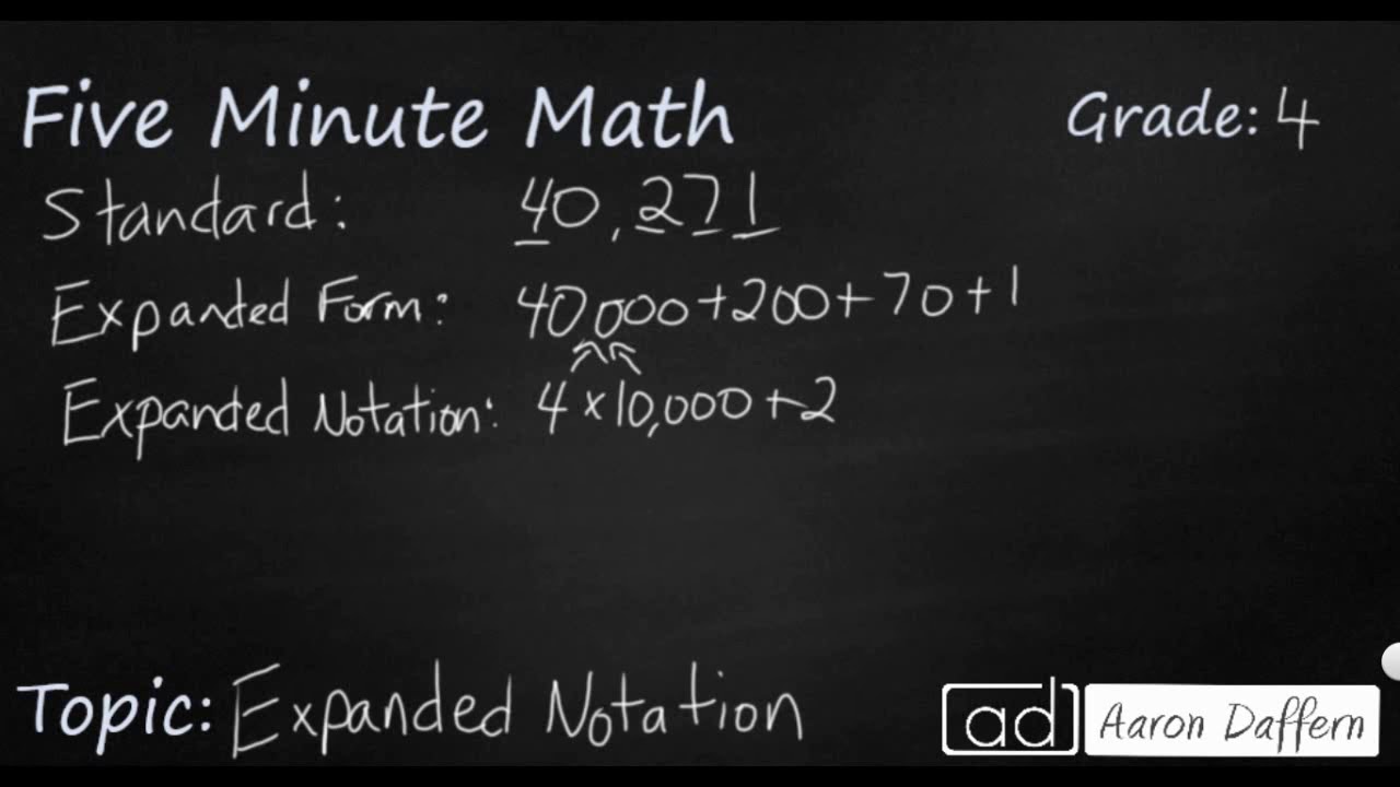 4th Grade Math Expanded Notation