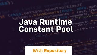 java runtime constant pool