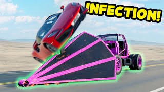 Random Car ZOMBIE INFECTION Keeps Gettings Crazier In BeamNG Drive!