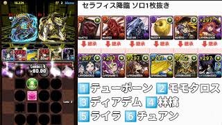 【パズドラ】セラフィス降臨！ソロ1枚抜き周回！…需要ない。