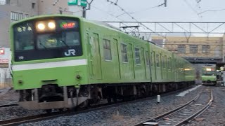 ［高速通過！201系快速］201系ND605編成　323K快速JR難波行き　柏原駅通過