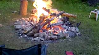 Propane campfire explosion