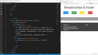 Materialize CSS from Scratch: Lesson 13 - Breadcrumb Footer