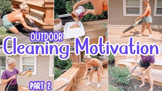 OUTDOOR CLEANING MOTIVATION // CLEAN WITH ME // BECKY MOSS