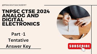 TNPSC CTSE 2024 EEE Analog and Digital Electronics-Question Paper Discussion #tnpscctse2024#eee