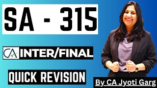 SA-315 Quick Revision By @CAJyotiGarg