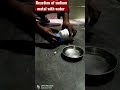reaction of sodium metal with water #shorts