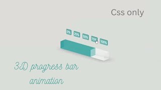 3D progress bar animation effects css only || Css tutorial