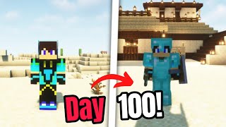 I Survived 100 Days in DESERT ONLY World in Minecraft Hardcore..