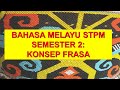 BAHASA MELAYU STPM SEMESTER 2: KONSEP FRASA