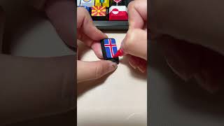 Drawing Iceland flag on the keyboard #shorts #diy #art #tiktok #trending