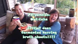 This Crazy swedish dude Fritjof does fermented herring (sour stromming) broth shoots!! :-O