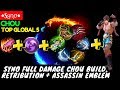 Syno Full Damage Chou Build, Retribution + Assassin Emblem [Top Global 5 Chou] | ●Sყɳσ● Chou