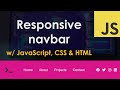 Responsive Dropdown Navigation Menu – Vanilla JavaScript, CSS & HTML